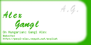 alex gangl business card